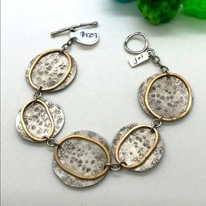 J & I mixed metal sterling silver and 14K gold filled bracelet, NWT